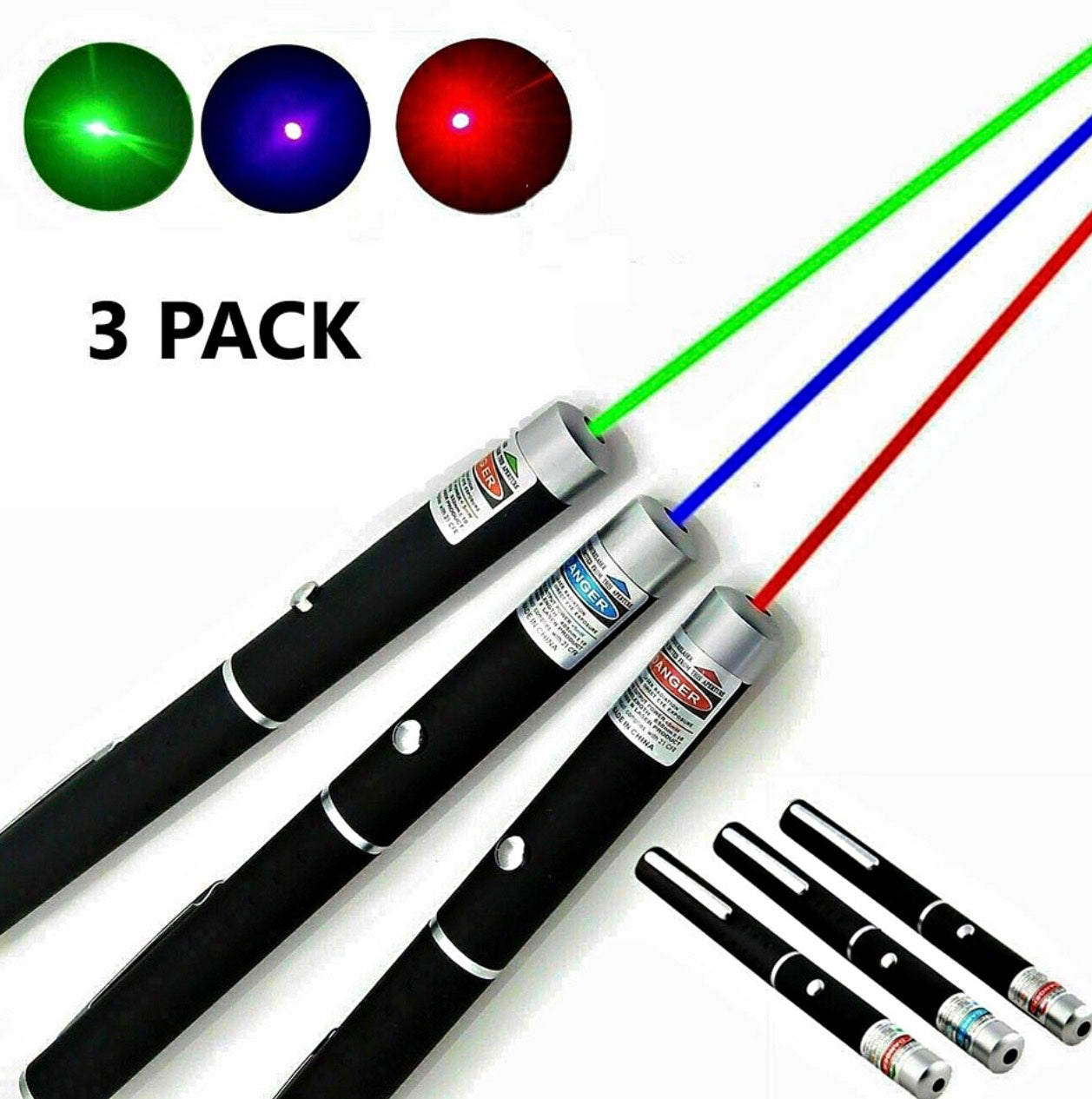 Laser Pointer for Cats, Dogs, 3 Pack Laser Pointer Cat Toy for Indoor Cats Laser Toy Pet Cats Dogs Chaser Laser Light Toy
