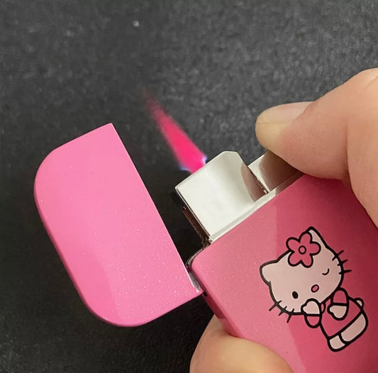 Sparkling Delight: The Enchanting Hello Kitty Lighter with a Pink Flame
