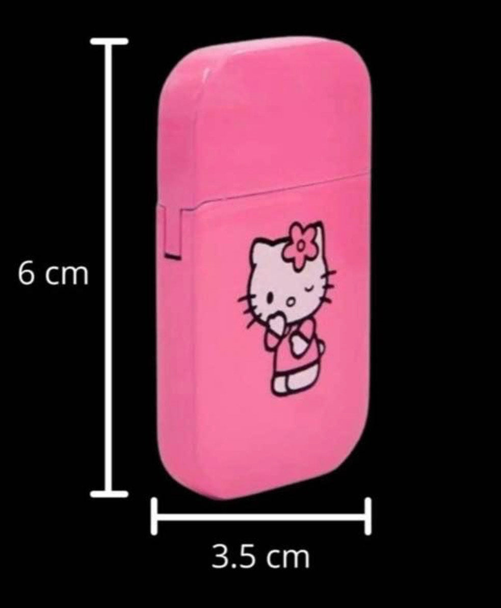 Kitty lighter torch with pink flame. Anime collectable Japanese light (Fluid not Included))